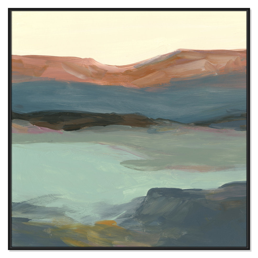 Rolling Bluffs by Carol Robinson - Painting Print Joss & Main Size: 46.5" H x 46.5" W x 2" D Format: Black Framed Canvas
