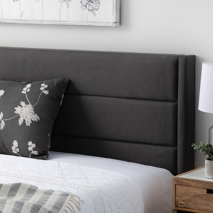 Scarlett Upholstered Platform Bed with Triple-Lined Headboard Mercury Row® Color: Charcoal  Size: Full
