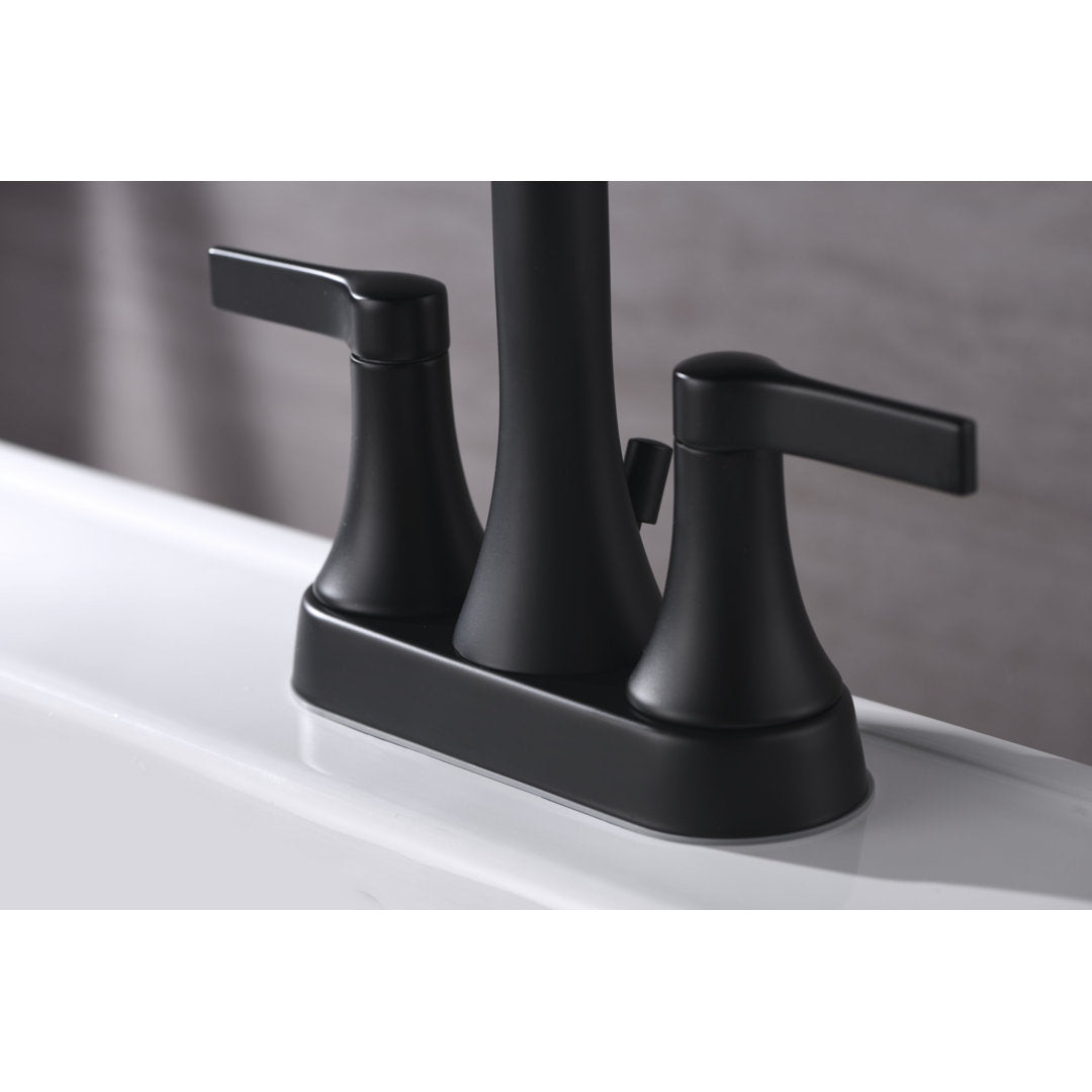 Davvid Two-Handle Centerset Bathroom Faucet with Drain Assembly Wrought Studio™ Finish: Oil Rubbed Bronze
