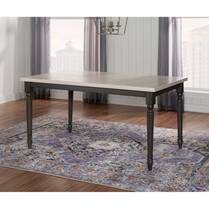 Io 60" Two Tone Solid Wood Farmhouse Dining Table Laurel Foundry Modern Farmhouse® Color: Smokey White Top/Gray Base