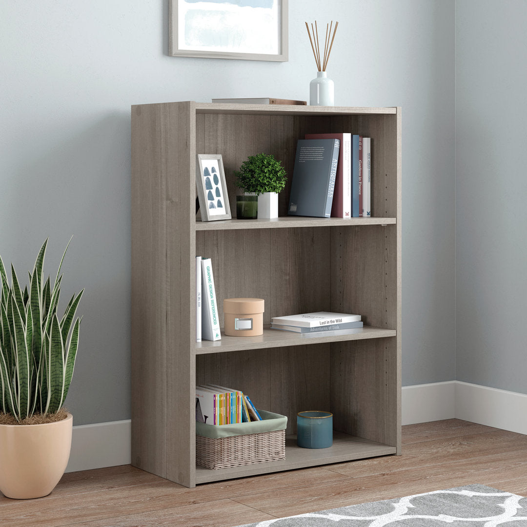 Arisztid 35.28" H x 24.57" W Standard Bookcase Lark Manor™ Color: Silver Sycamore