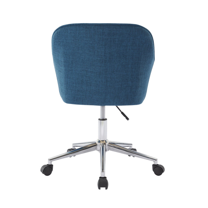 Alcaraz Fabric Office Chair with Chrome Base Mack & Milo™ Upholstery Color: Blue
