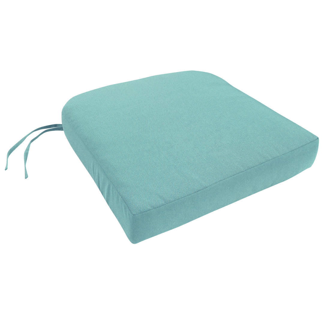 Encinitas Knife Edge Indoor/Outdoor Sunbrella Dining Chair Cushion Darby Home Co Size: 3.5" H x 23" W x 17" D Fabric: Canvas Aruba Sunbrella® Canvas