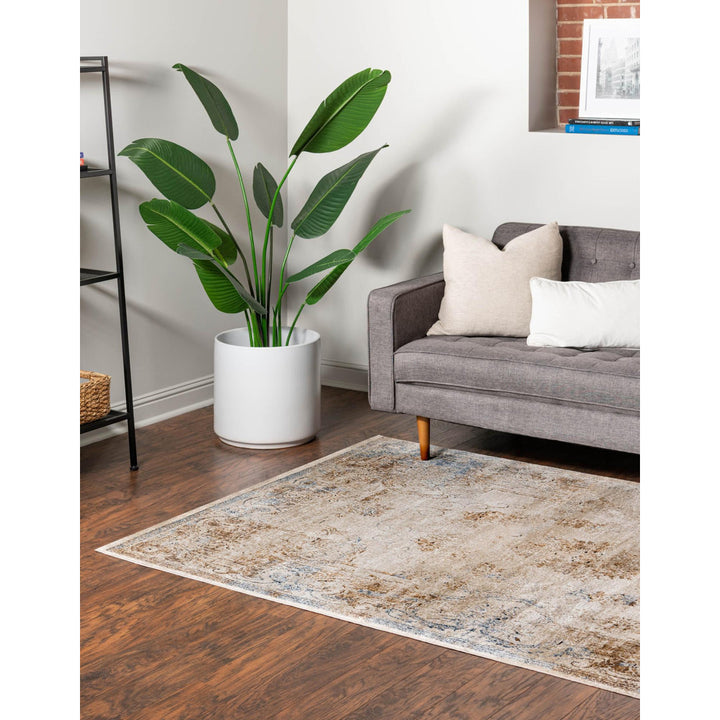 Arlindo Oriental Beige/Brown/Gray/Blue Area Rug Lark Manor™ Rug Size: Rectangle 3'3" x 5'3"