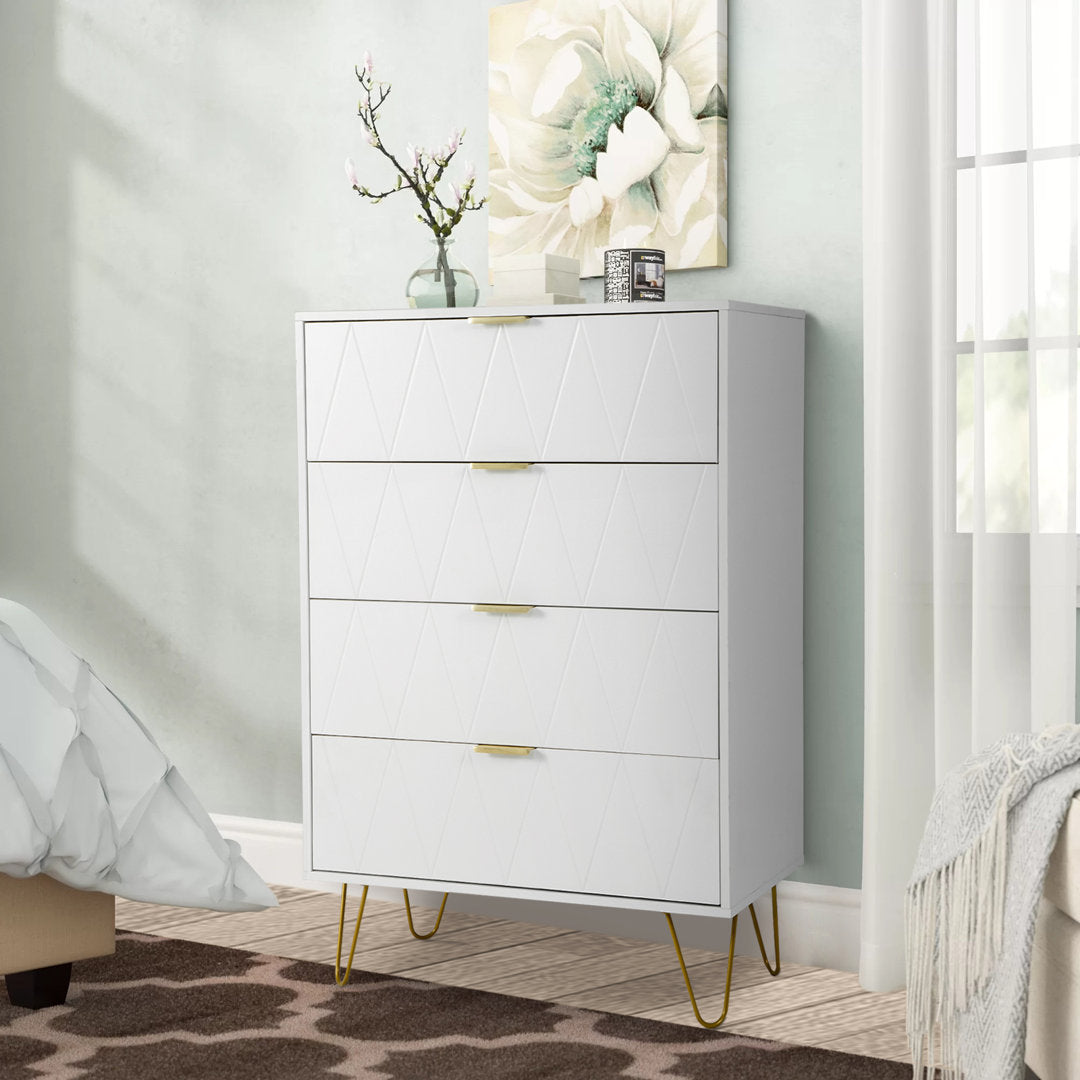 Marable 4 Drawer 23.6" W Chest Willa Arlo™ Interiors Color: White