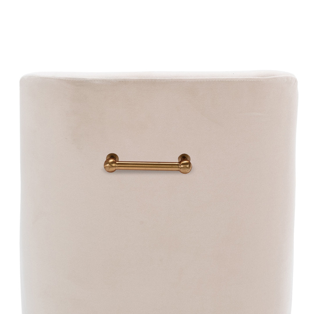 Surles Velvet Side Chair Everly Quinn Upholstery Color: Beige