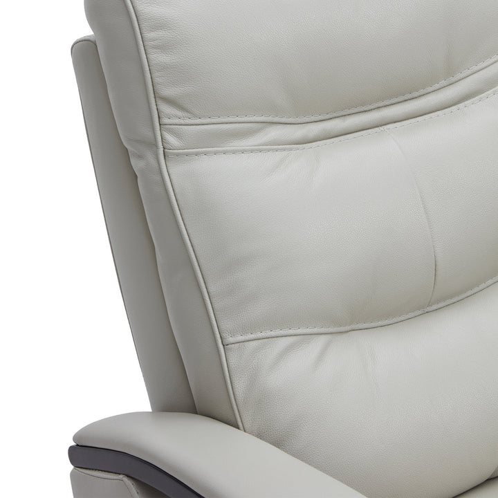 Elvina Genuine Leather Swivel Power Recliner Latitude Run® Upholstery Color: Light Gray