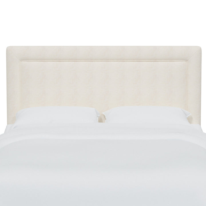 Rowberrow Upholstered Panel Headboard Mercury Row® Size: King Upholstery: Zuma White Textured Linen