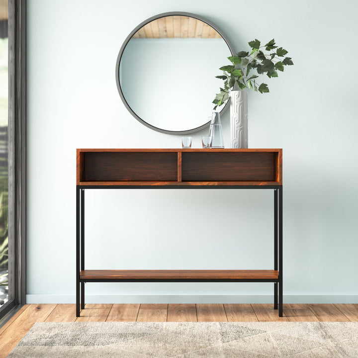 Kendriel 42" Console Table 17 Stories Table Top Color: Chestnut