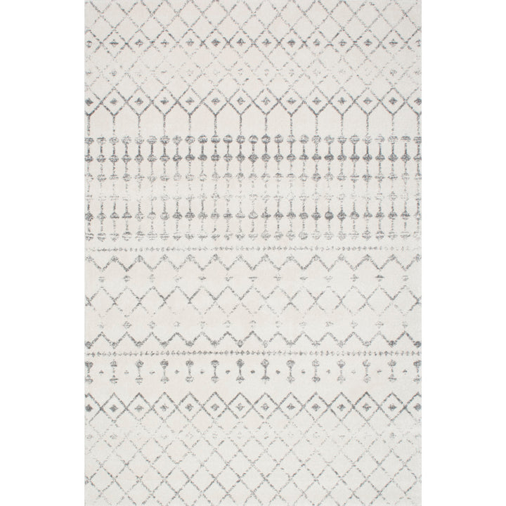 Giannini Geometric Moroccan Area Rug in Gray/ Off White Union Rustic Rug Size: Rectangle 10' x 14'