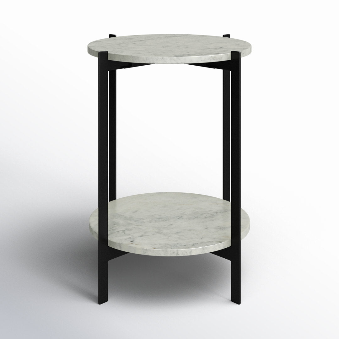 Blanche Marble Top End Table with Storage AllModern