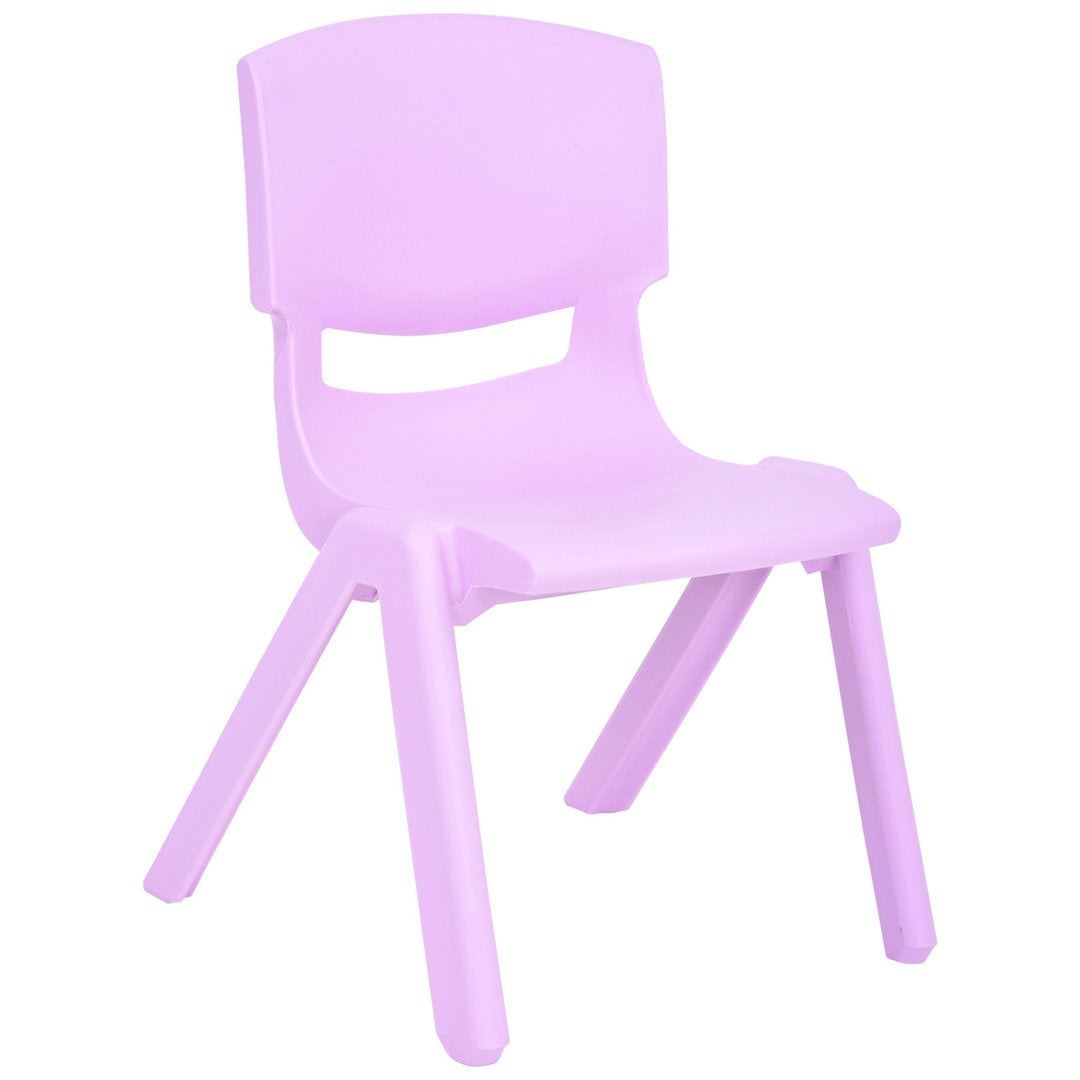 Tisbury 11" Kids Classroom Chair, Stackable Zoomie Kids Color: Lilac