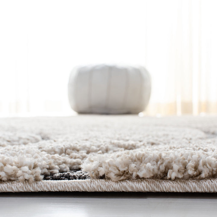 Ashal Abstract Cream/Gray Area Rug Wade Logan® Rug Size: Square 5'