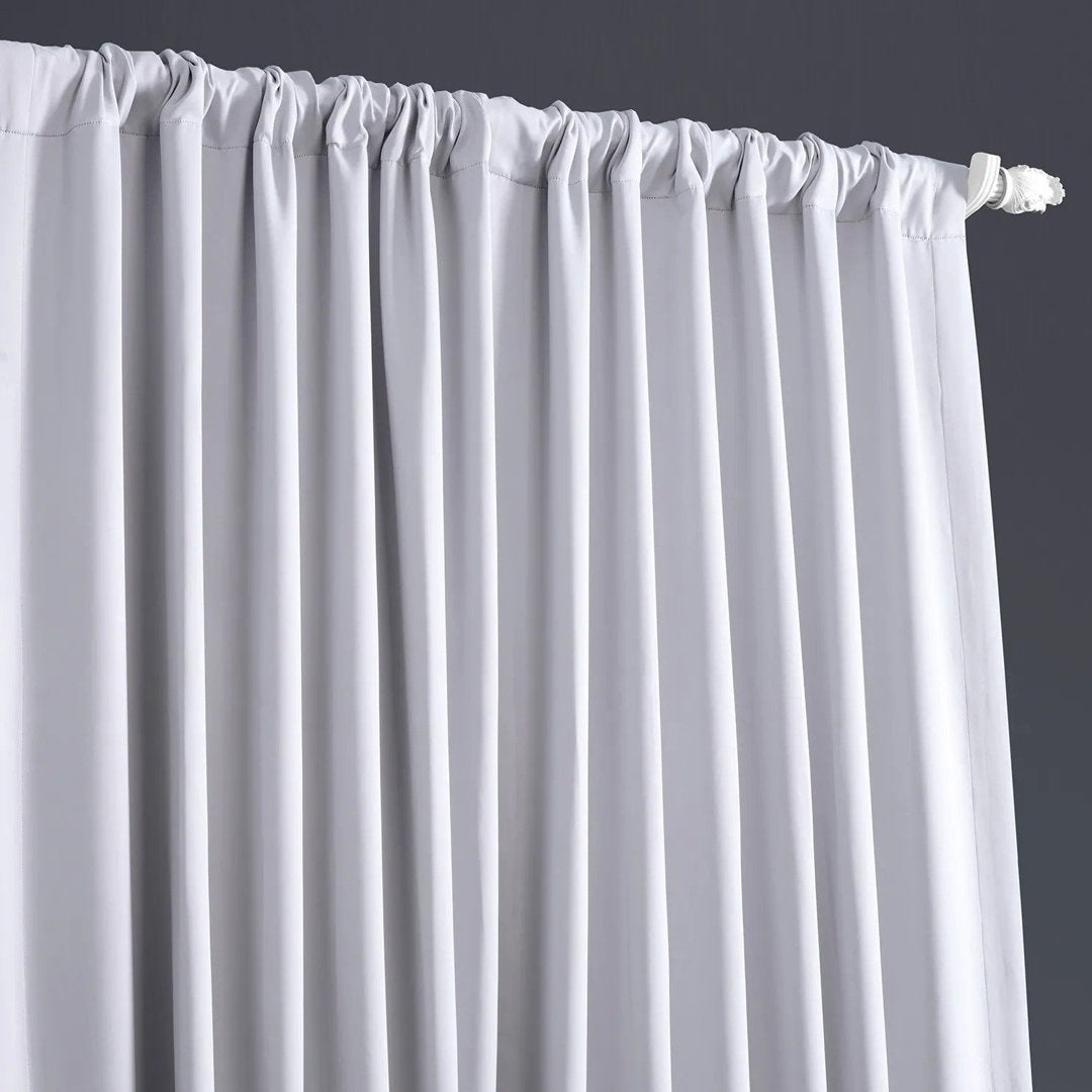 Aldreda Extra Wide Solid Rod Pocket Room Darkening Curtains - Single Panel Drapes Alcott Hill® Curtain Color: Fog Gray Size per Panel: 100" W x 84" L