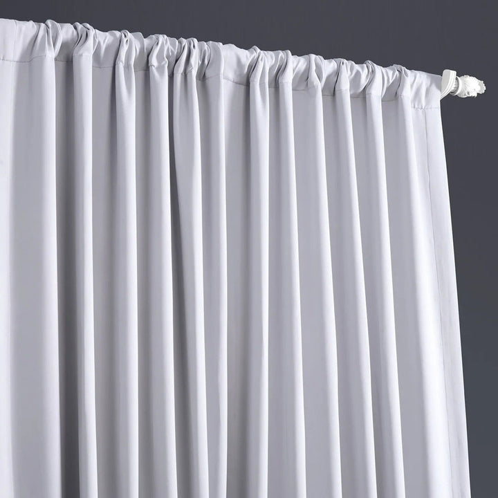 Aldreda Extra Wide Solid Rod Pocket Room Darkening Curtains - Single Panel Drapes Alcott Hill® Curtain Color: Fog Gray Size per Panel: 100" W x 84" L
