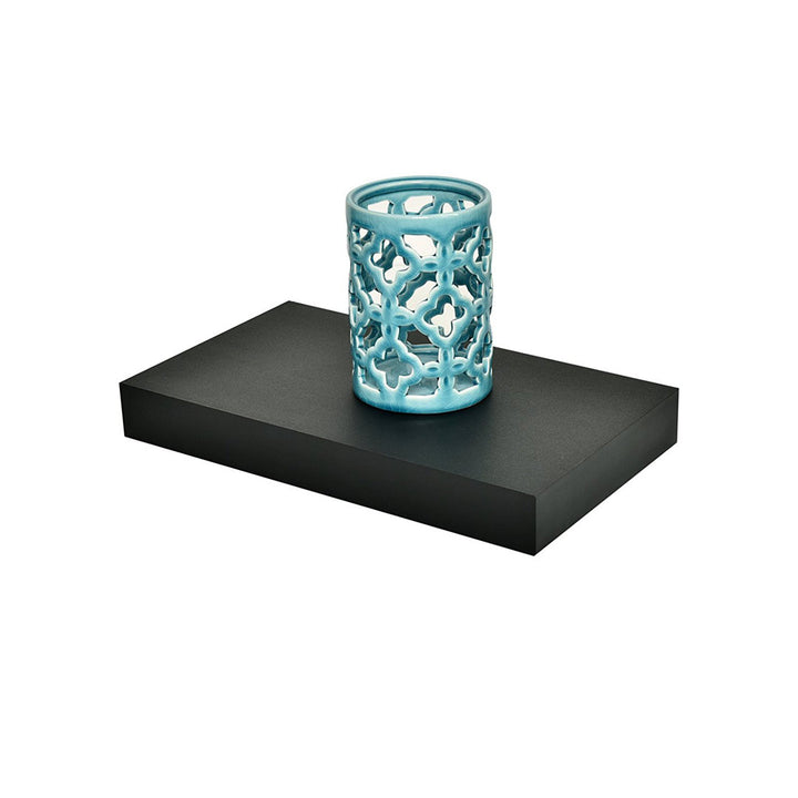 Bovina Floating Shelf Winston Porter Size: 2" H x 16" W x 9.25" D Finish: Black