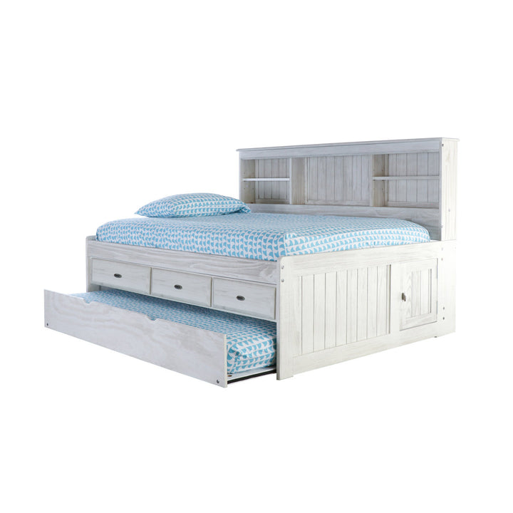 Beckford 3 Drawer Solid Wood Daybed with Bookcase by Viv + Rae Viv + Rae™ Bed Frame Color: Ash Size: Full