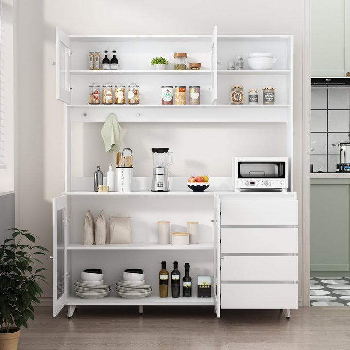 Dorilal 74.8" Kitchen Pantry Tucker Murphy Pet™ Finish: White