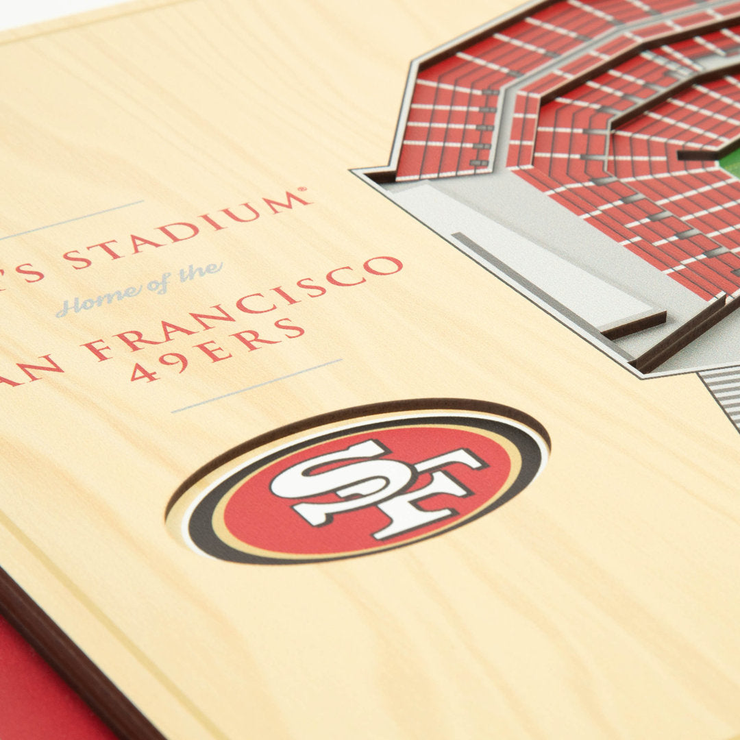 NFL 5-Layer Stadiumview Wall Art YouTheFan Color: Teal NFL Team: San Francisco 49Ers