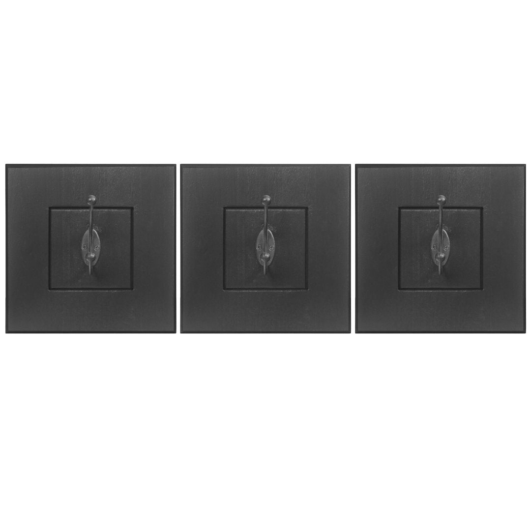 3 - Hook Wall Hook (Set of 3) Red Barrel Studio® Color: Black