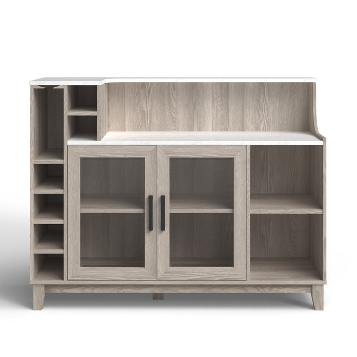 Briones Console Bar Cabinet Mercury Row® Color: White Oak