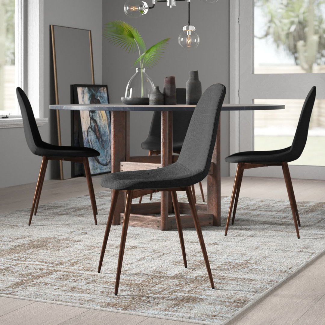 Axia Side Chair (Set of 4) Wade Logan® Upholstery Color: Charcoal