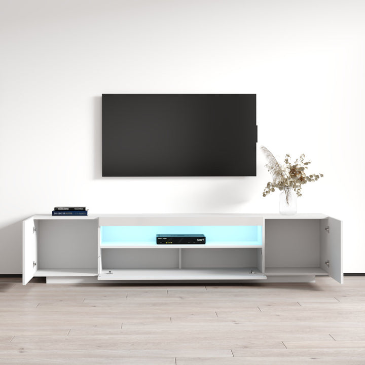 Kenyette TV Stand for TVs up to 79" Latitude Run® Color: White