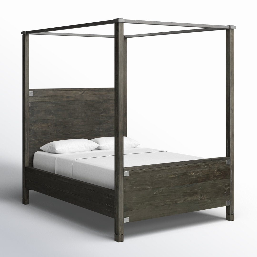 Breezewood Canopy Bed Birch Lane™ Size: Queen