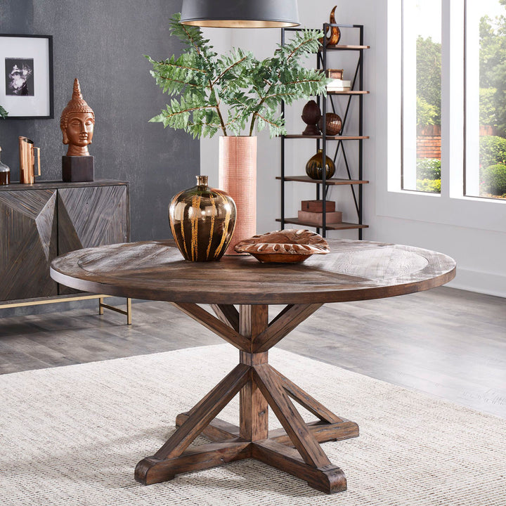 Ashbaugh Pedestal Dining Table Greyleigh™ Color: Brown Size: 54" L x 54" W