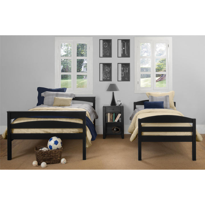Barnett Twin over Full Bunk Bed Isabelle & Max™ Bed Frame Color: Black