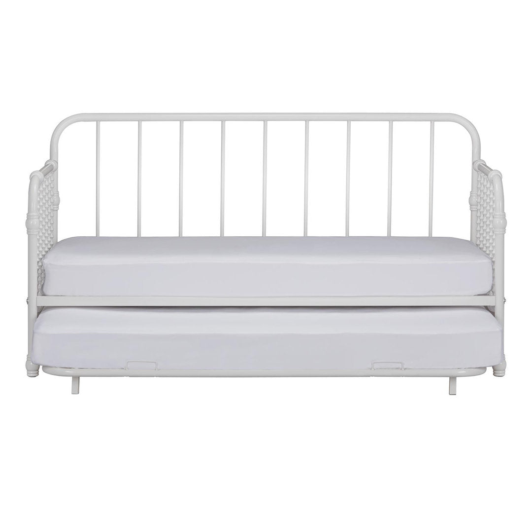 Monarch Hill Wren Twin Metal Daybed with Trundle Little Seeds Color: White