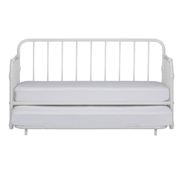 Monarch Hill Wren Twin Metal Daybed with Trundle Little Seeds Color: White