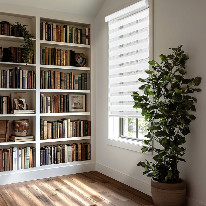 Premium Room Darkening Roller Shade Latitude Run® Length & Width: 44"W x 72"L, Finish: Basic Arctic