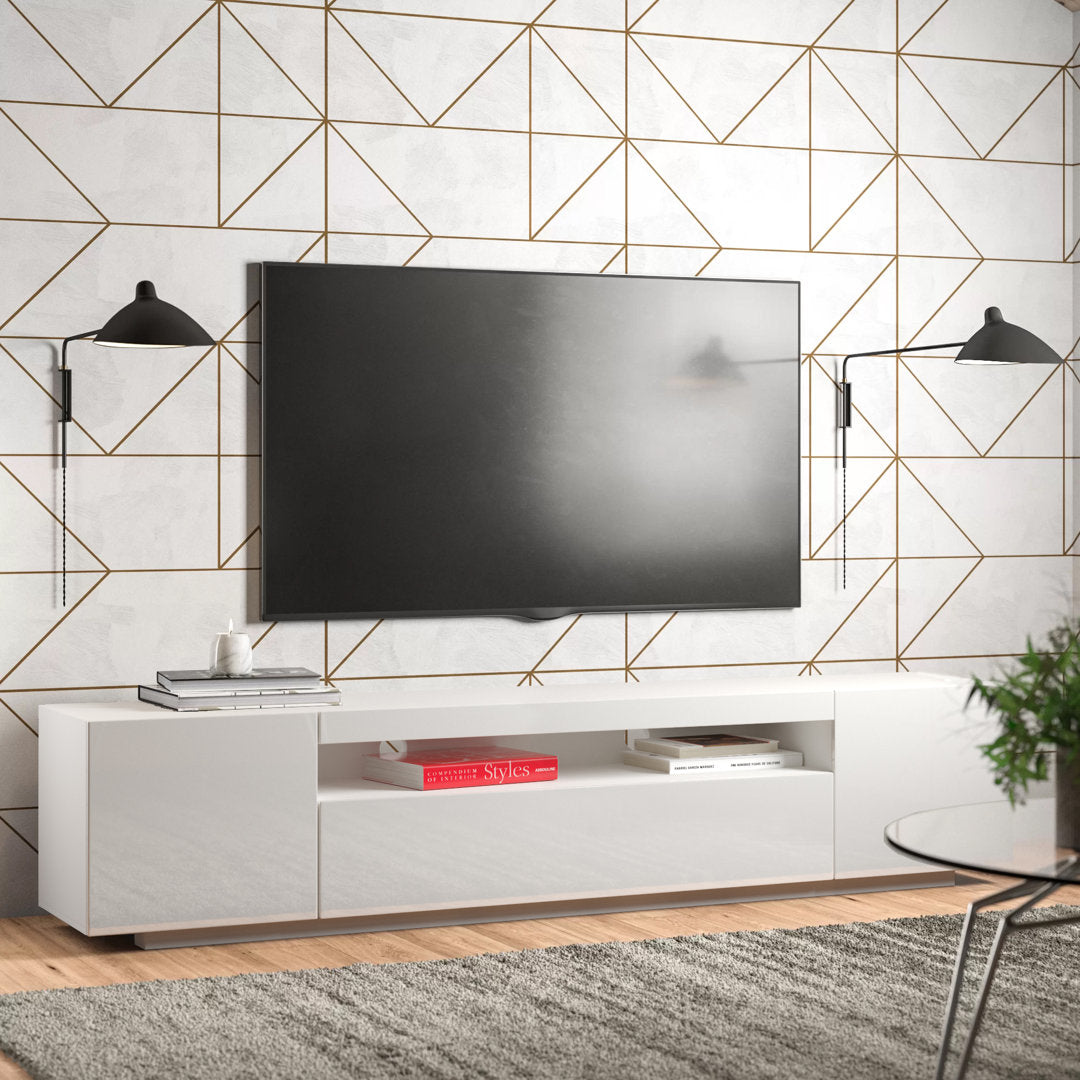 Kenyette TV Stand for TVs up to 79" Latitude Run® Color: White
