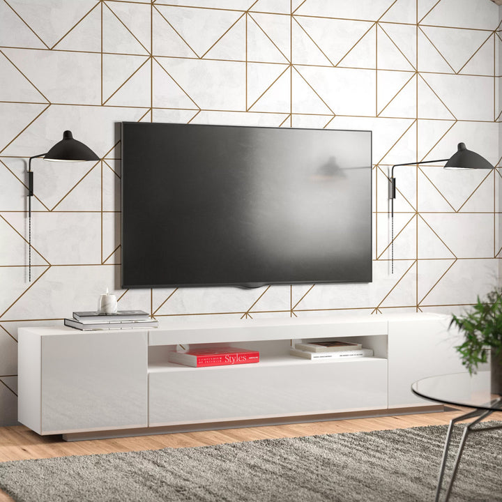 Kenyette TV Stand for TVs up to 79" Latitude Run® Color: White