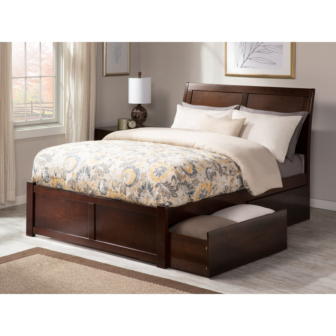 Yailynn Solid Wood Storage Bed Red Barrel Studio® Color: Walnut Size: Queen