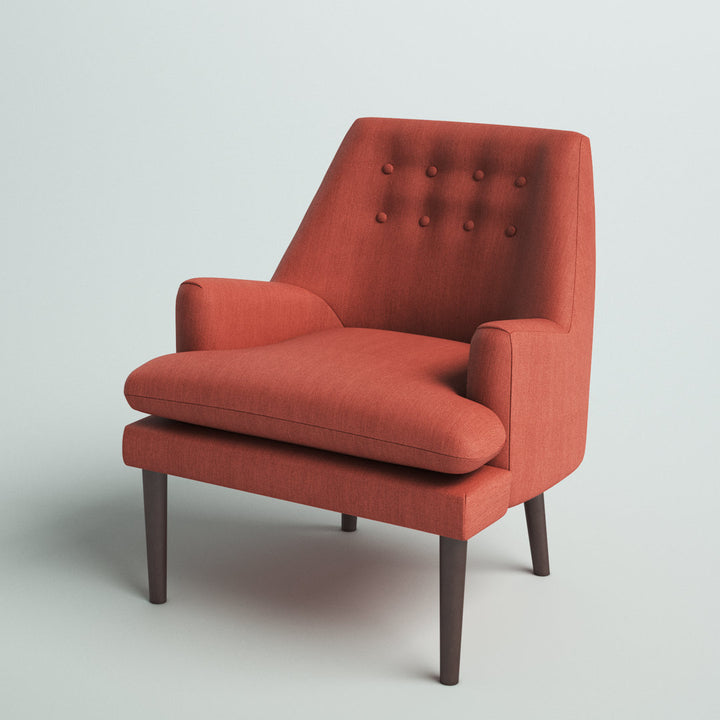 Button Tufted Armchair 510 Design Upholstery Color: Spice