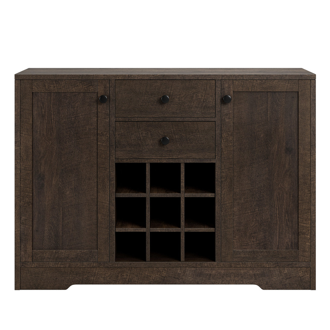 Aviva Bar Cabinet with Wine Storage Laurel Foundry Modern Farmhouse® Color: Dark Brown