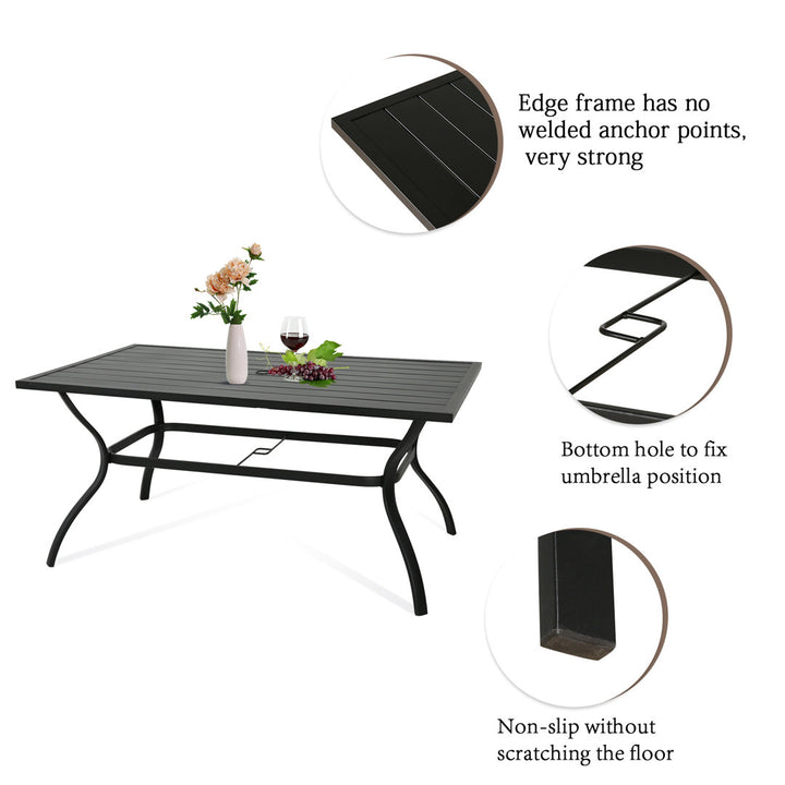 Alphild Metal Dining Table Lark Manor™