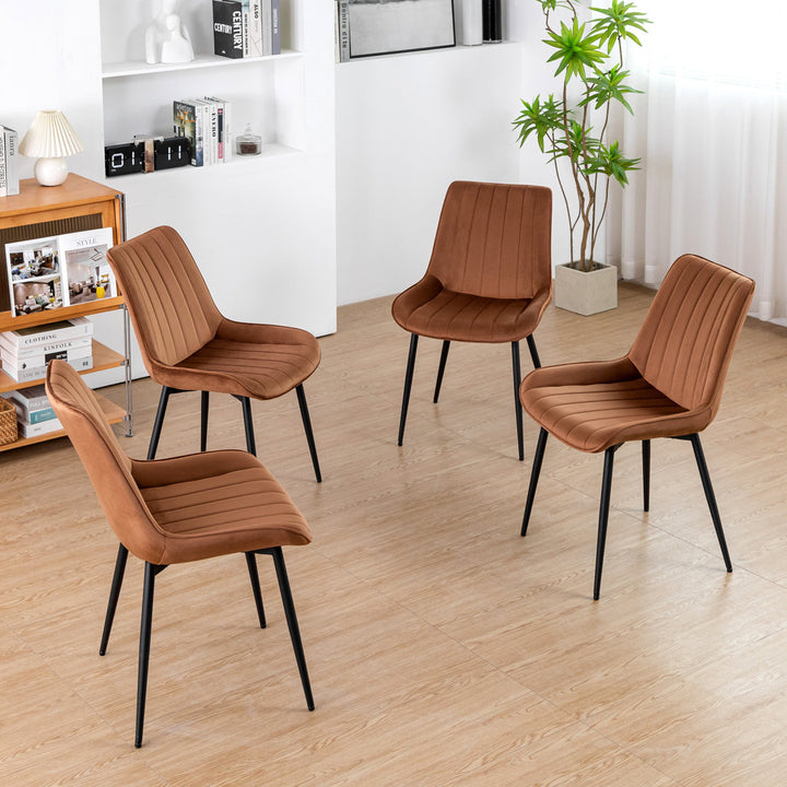 Birkland Dining Chair (Set of 6) Everly Quinn Upholstery Color: Brown