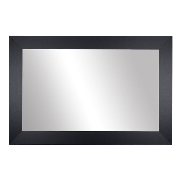 Shmuel Wood Framed with Safety Backing Ideal for Bathroom / Vanity Mirror Wade Logan® Size: 28" x 24" Finish: Black