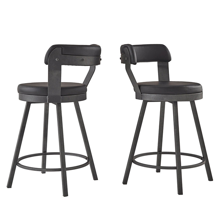 Berrin Bar & Counter Stool (Set of 2) Trent Austin Design® Upholstery: Black, Seat Height: Counter Stool (25.05" Seat Height)