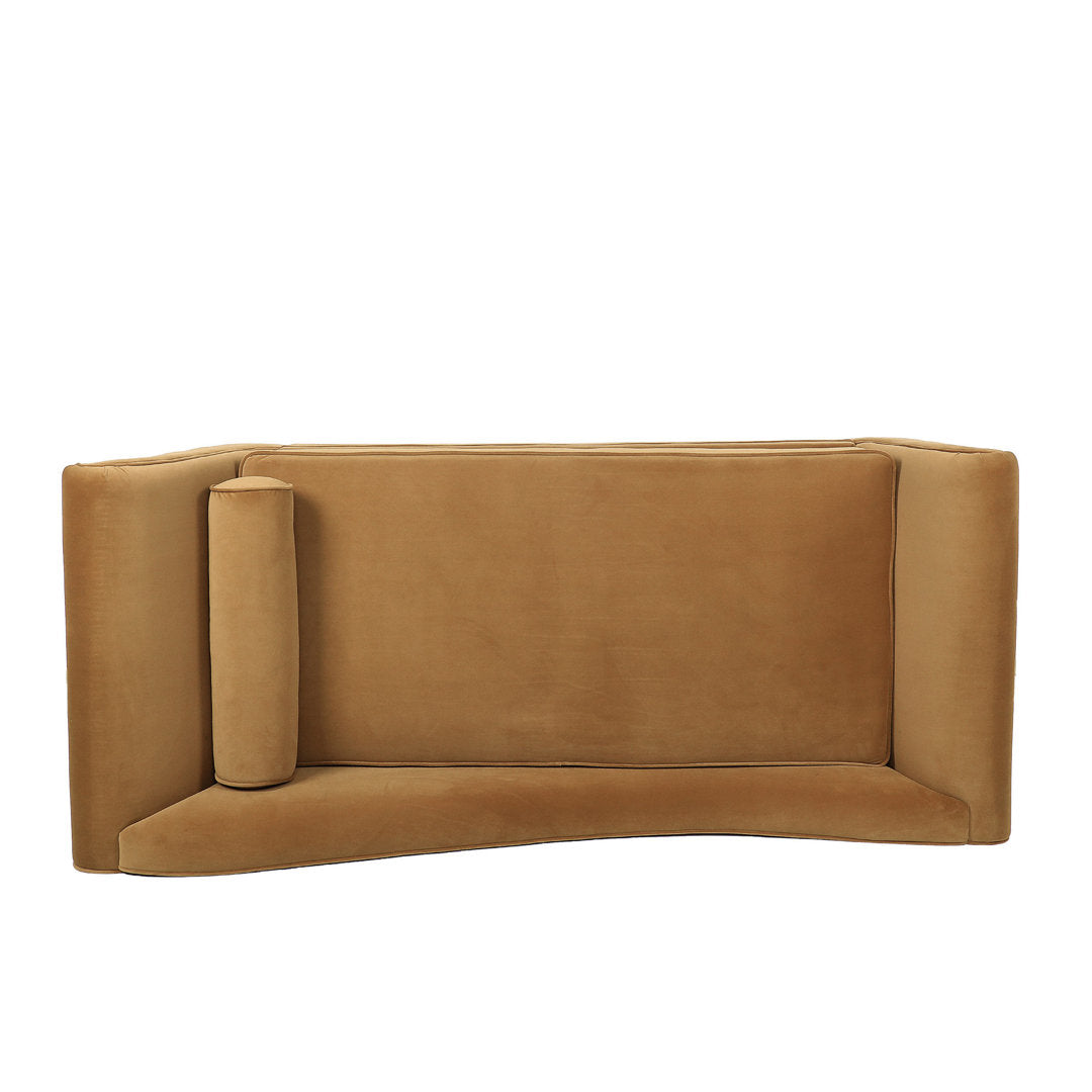 Roiled Arms Chaise Lounge Everly Quinn Fabric: Turmeric Polyester Blend
