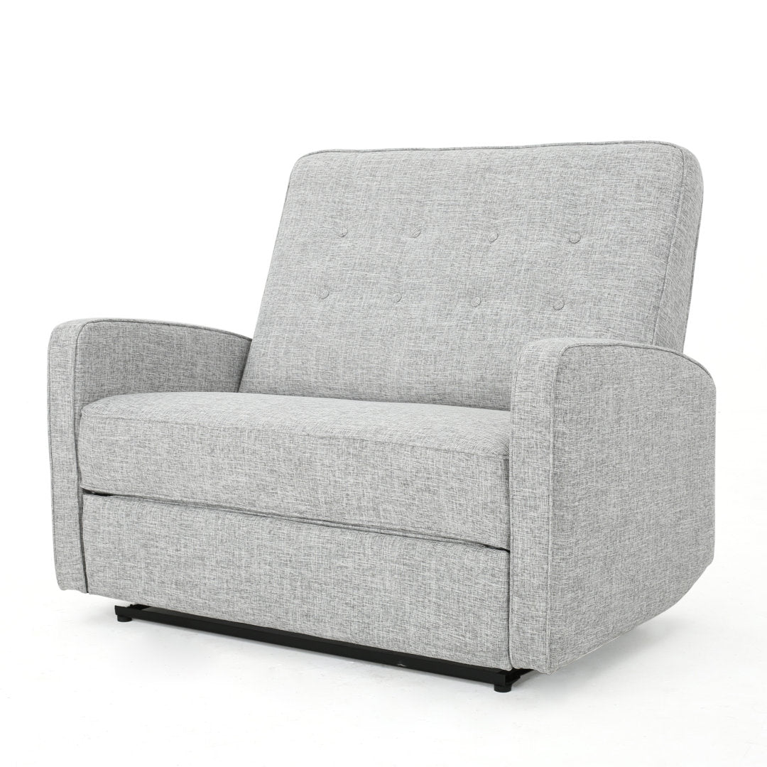 Lieb 47" Wide Manual Standard Recliner Ivy Bronx Fabric: Light Gray Polyester