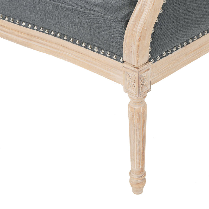 Atenea 49.5'' Upholstered & Birch Wood Loveseat August Grove® Upholstery Color: Dark Gray