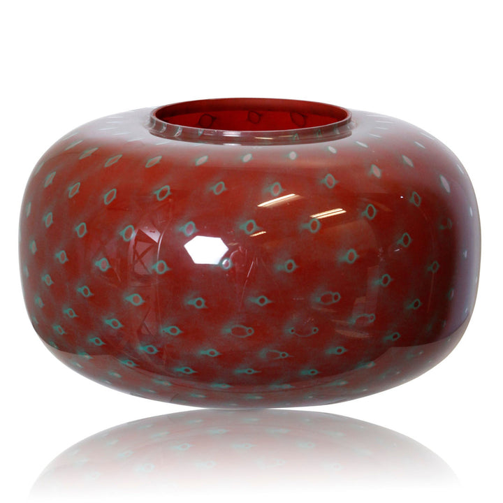 Amiliya Red 11" Glass Table Vase Dakota Fields