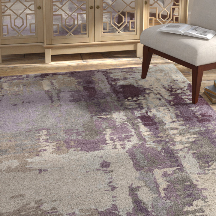 Fleishman Abstract Handmade Tufted Purple/Gray Area Rug 17 Stories Rug Size: Rectangle 2' x 3'