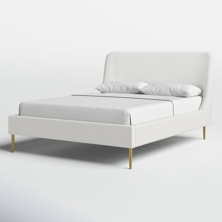 Venedy Upholstered Low Profile Platform Bed Joss & Main Color: White Size: Queen