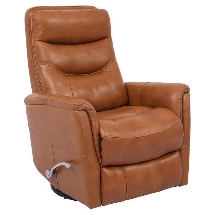 30" Top Grain Leather Manual Swivel Glider Recliner with Flared Arms Red Barrel Studio® Upholstery Color: Butterscotch Genuine Leather