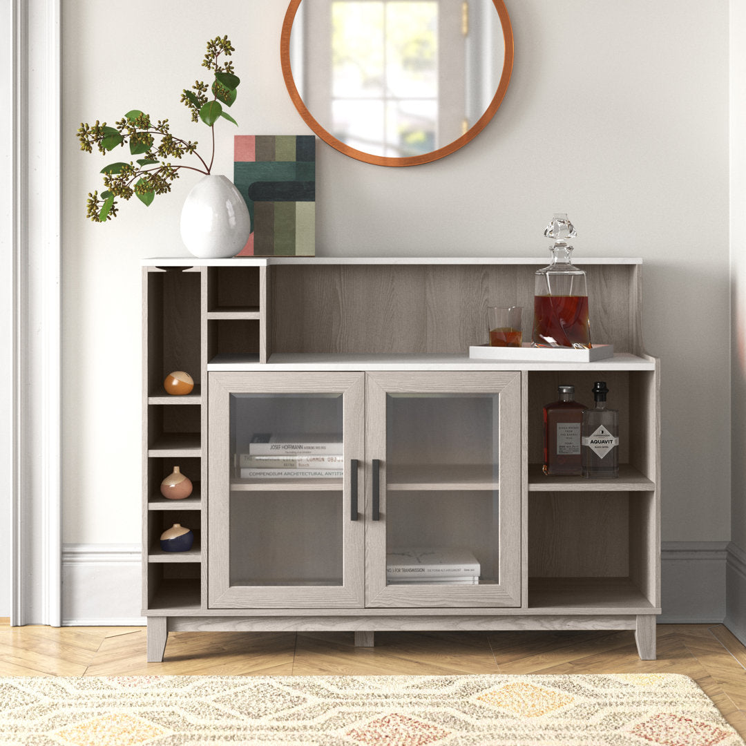 Briones Console Bar Cabinet Mercury Row® Color: White Oak